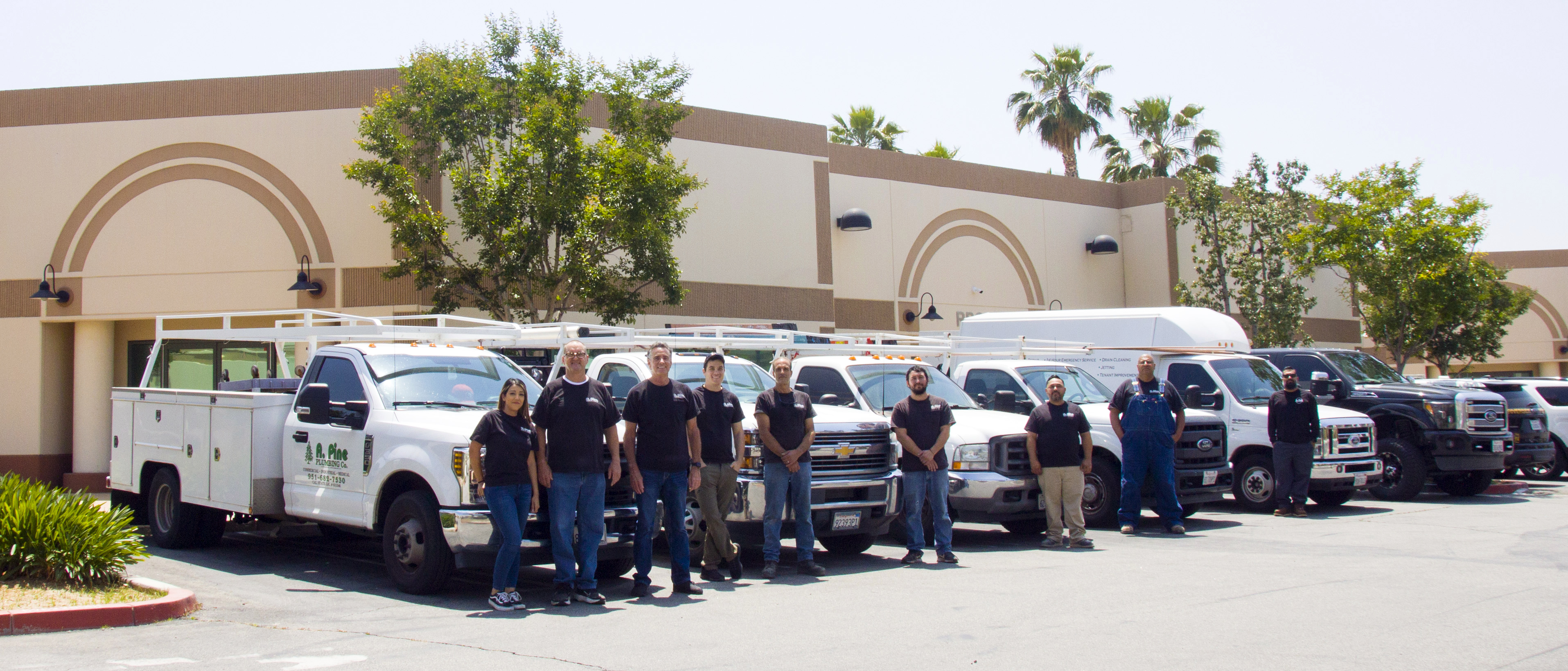 A. Pine Plumbing fleet and crew